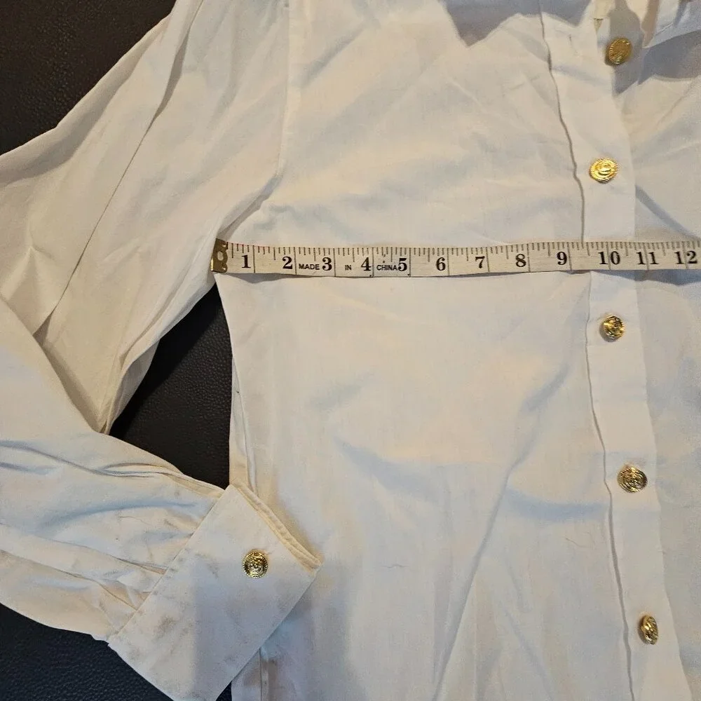 Bob Mackie White Blouse - Picture 2 of 6
